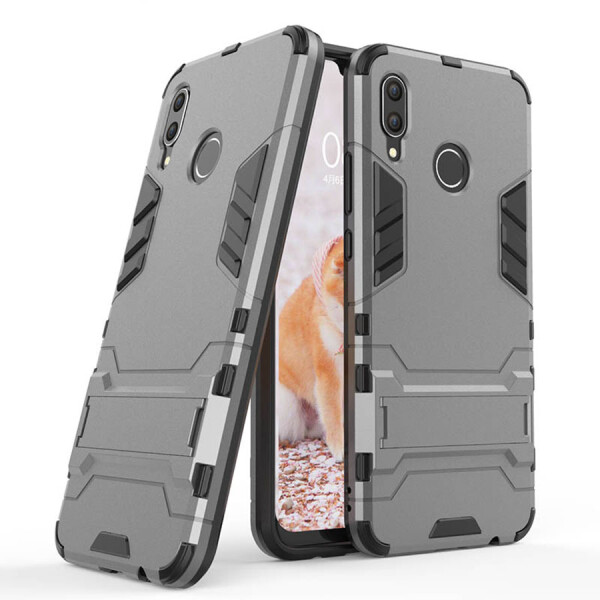 

Ударопрочный чехол-подставка Transformer для Huawei P Smart+ (nova 3i) с мощной защитой корпуса Серебряный / Satin Silver
