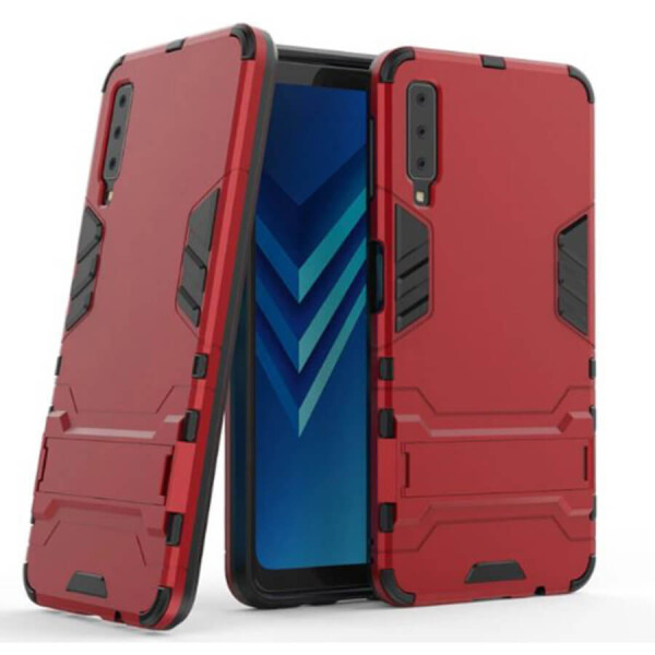 

Ударопрочный чехол-подставка Transformer для Samsung Galaxy A50/ A50s/ A30s с мощной защитой корпуса Металл / Gun Metal