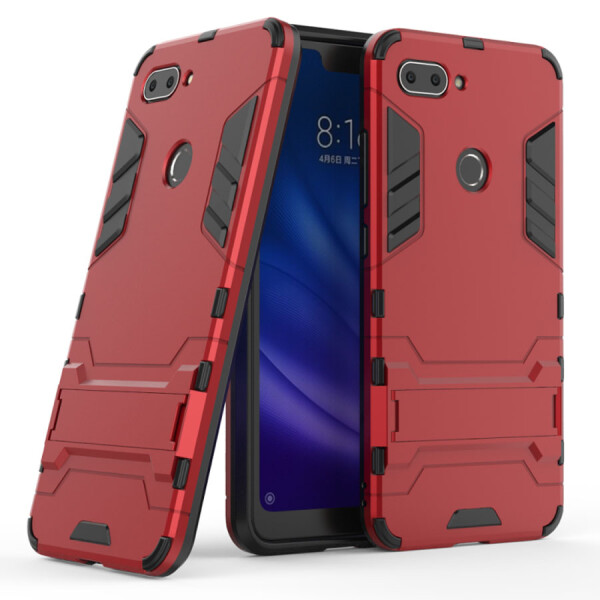 

Ударопрочный чехол-подставка Transformer для Xiaomi Mi 8 Lite/Youth (Mi 8X) с мощной защитой корпуса Металл / Gun Metal