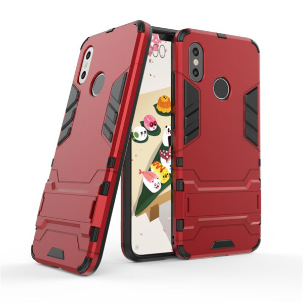 

Ударопрочный чехол-подставка Transformer для Xiaomi Mi 8 с мощной защитой корпуса Черный / Black