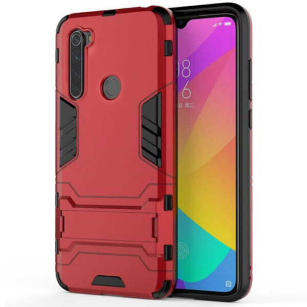 

Ударопрочный чехол-подставка Transformer для Xiaomi Redmi Note 8 с мощной защитой корпуса Металл / Gun Metal