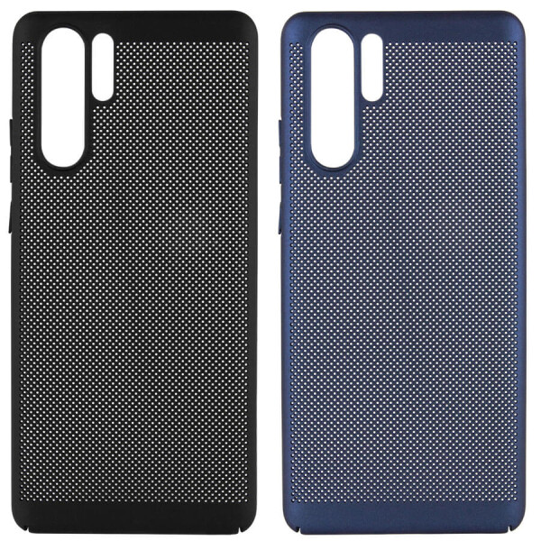 

Ультратонкий дышащий чехол Grid case для Huawei P30 Pro Темно-синий