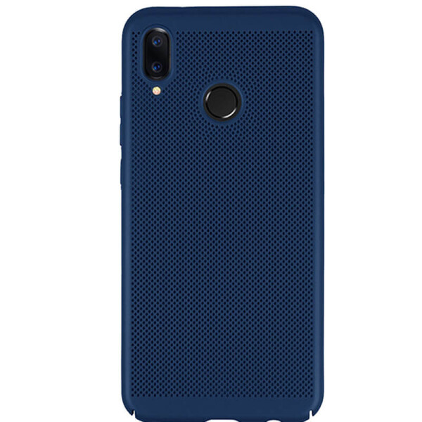 

Ультратонкий дышащий чехол Grid case для Samsung Galaxy A40 (A405F) Темно-синий