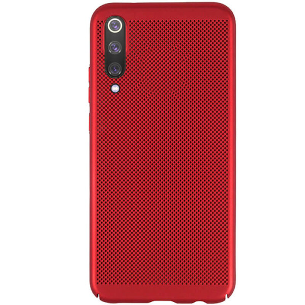 Акція на Ультратонкий дышащий чехол Grid case для Xiaomi Mi 9 Красный від Allo UA