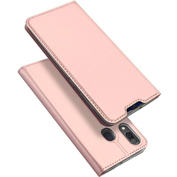 

Чехол-книжка Dux Ducis с карманом для визиток для Samsung Galaxy A40 (A405F) Rose Gold