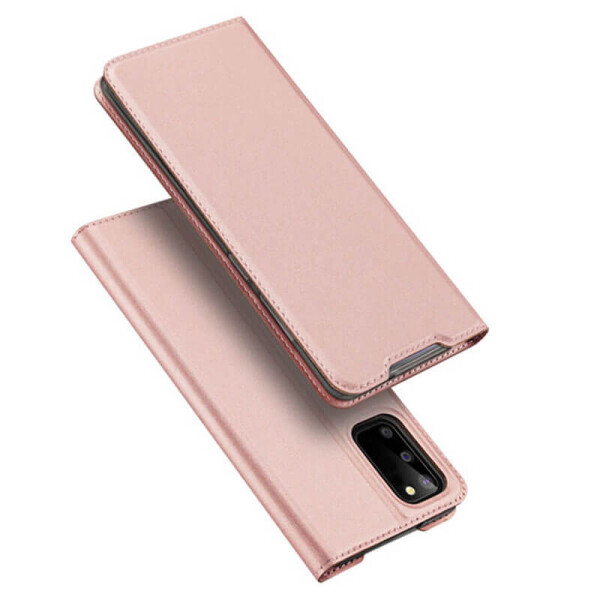 

Чехол-книжка Dux Ducis с карманом для визиток для Samsung Galaxy S20 Rose Gold