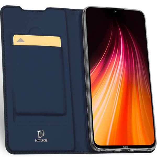 

Чехол-книжка Dux Ducis с карманом для визиток для Xiaomi Redmi Note 8 Синий