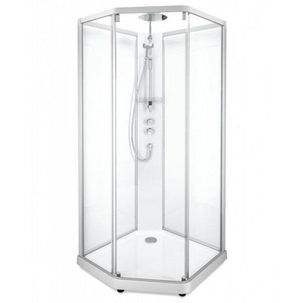 

Душевая кабина IDO SHOWERAMA 10-5 Comfort пятиугольная 90x90 см, профиль серебристый, прозрачное стекло