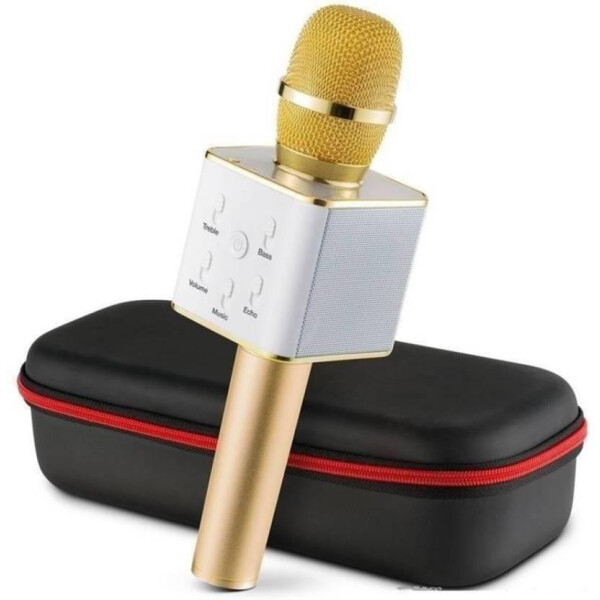 

Портативный беспроводной Караоке Микрофон MagicMusic Q7 с чехлом Gold (RO7QOR1711)