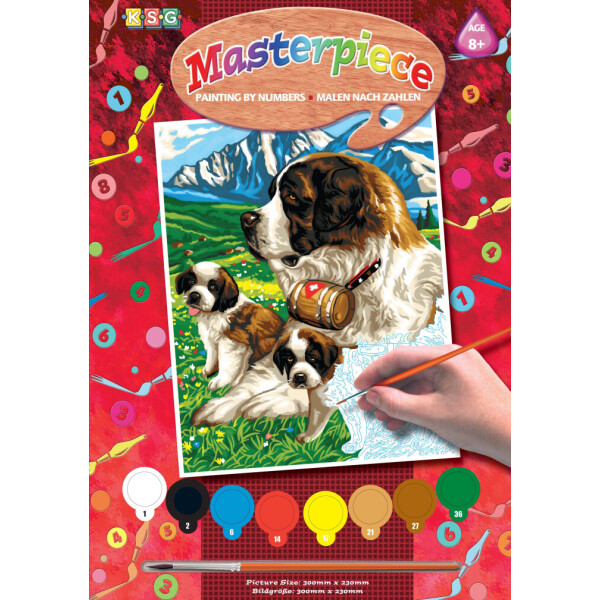 

Набор для творчества Sequin Art PAINTING BY NUMBERS JUNIOR St Bernards (SA1109)