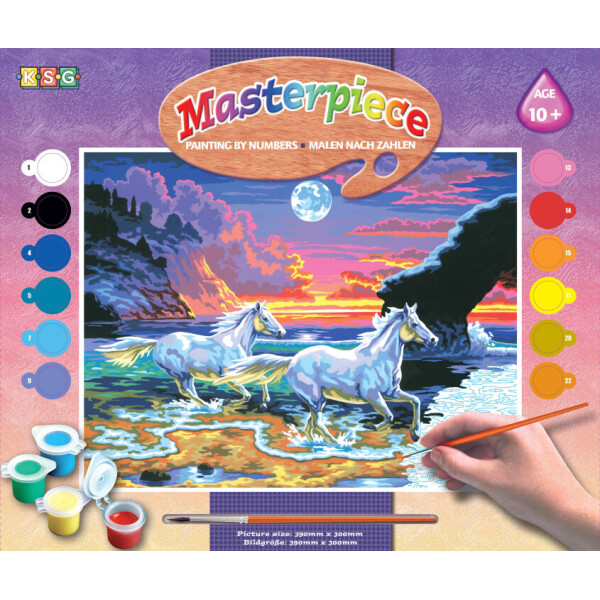 

Набор для творчества Sequin Art PAINTING BY NUMBERS SENIOR Horses in the Surf (SA0041)