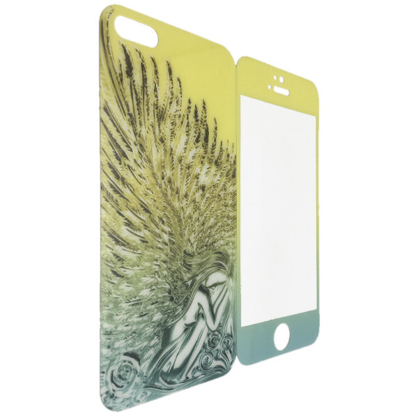 

Защитное стекло DK-Case для Apple iPhone 5/5S Angel back/face (yellow)