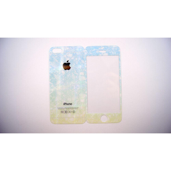 

Защитное стекло DK-Case для Apple iPhone 5/5S жемчужный ручей back/face (light yellow/blue)