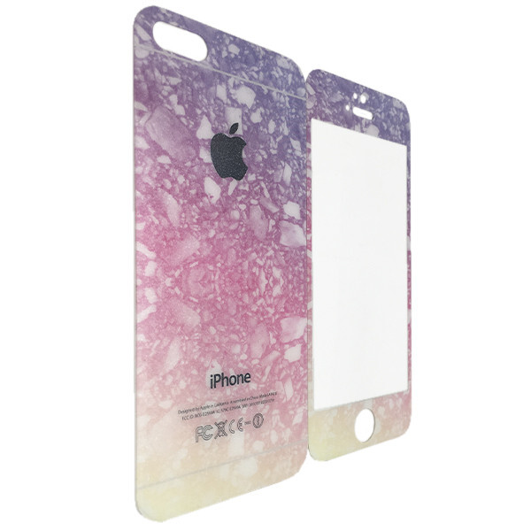 

Защитное стекло DK-Case для Apple iPhone 5/5S жемчужный ручей back/face (yellow/pink/violet)