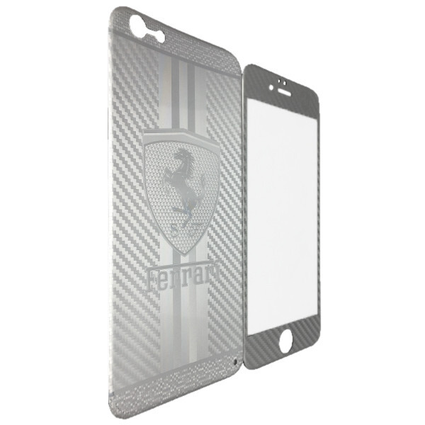 

Защитное стекло Ferrari Carbon для Apple iPhone 6 / 6S (silver)