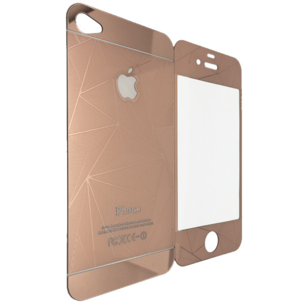 Акція на Защитное стекло for Apple iPhone 4/4S diamond back/face rose gold від Allo UA
