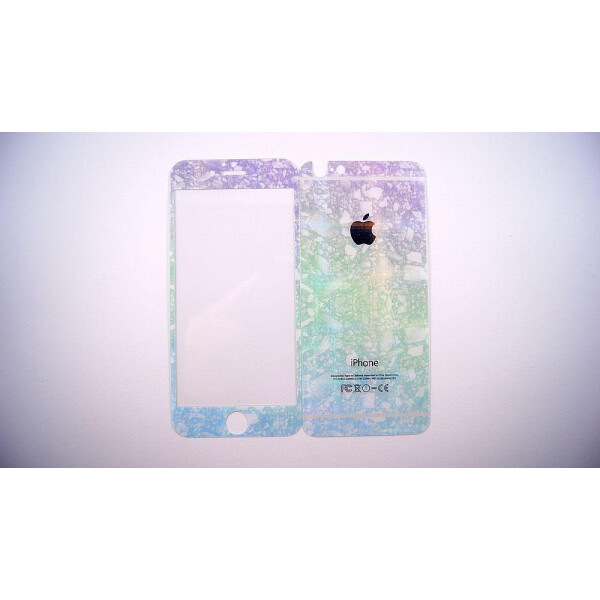 

Защитное стекло for Apple iPhone 6/6S жемчужный ручей back/face blue/green/violet