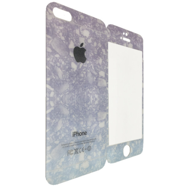 

Защитное стекло for Apple iPhone 6/6S жемчужный ручей back/face blue/violet