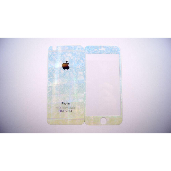 

Защитное стекло for Apple iPhone 6/6S жемчужный ручей back/face light yellow/blue