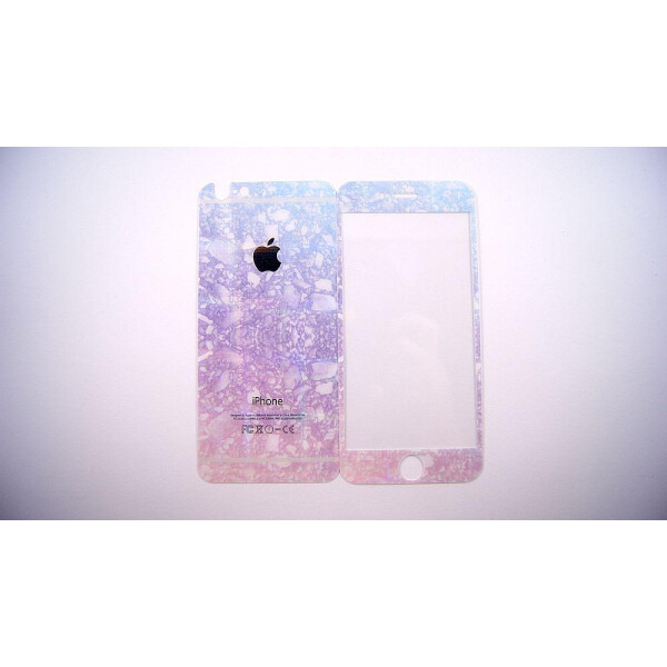 

Защитное стекло for Apple iPhone 6/6S жемчужный ручей back/face pink/violet/blue