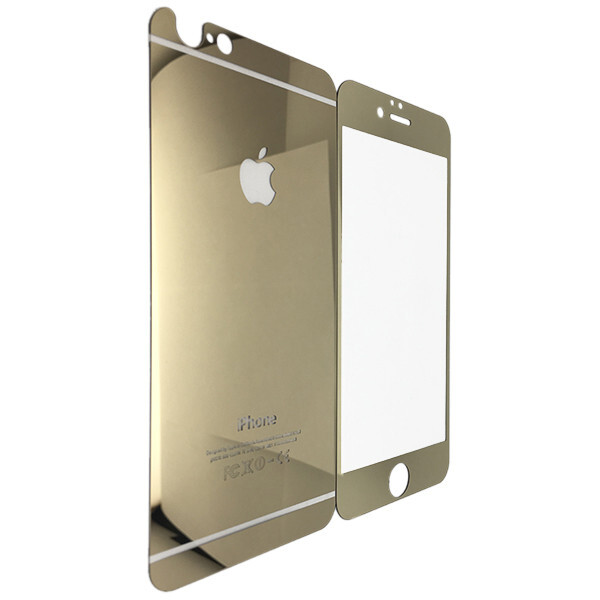 

Защитное стекло for Apple iPhone 6/6S зеркало back/face gold