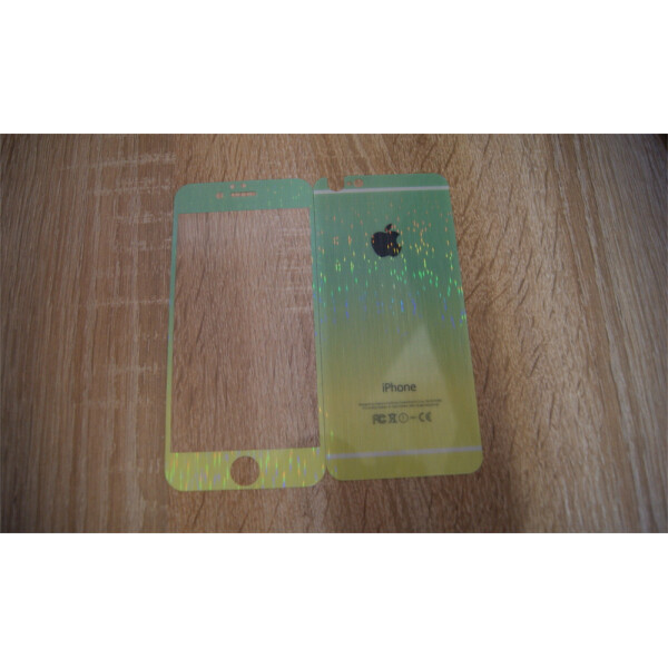 

Защитное стекло for Apple iPhone 6/6S радуга градиент back/front yellow/green