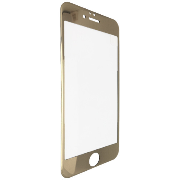 

Защитное стекло на весь экран зеркало с пластик борт for Apple iPhone 6 Plus (gold)