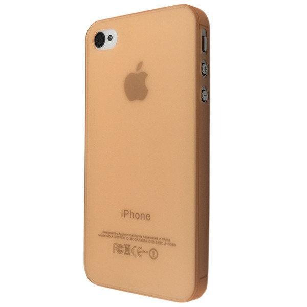 

Накладка пластик ultra slim matt открытая для Apple iPhone 4/4S (orange)