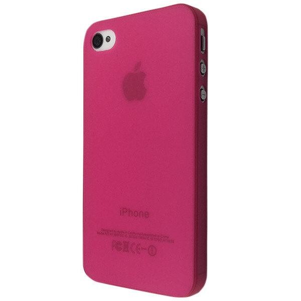 

Накладка пластик ultra slim matt открытая для Apple iPhone 4/4S (pink light)
