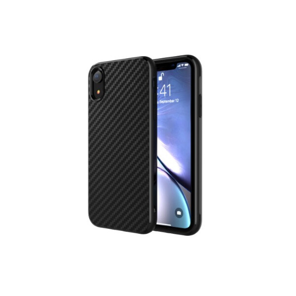 

Накладка силикон Carbon глянец борт для Apple iPhone XR (black)