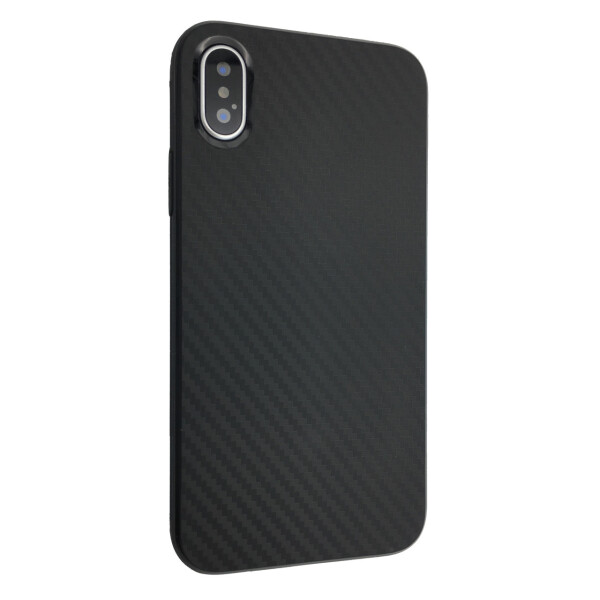 

Накладка силикон Carbon глянец борт для Apple iPhone XS Max (black)