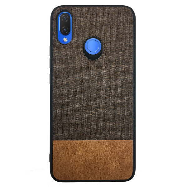 

Накладка силикон Fabric Leather Gentleman для Huawei P Smart Plus (brown)
