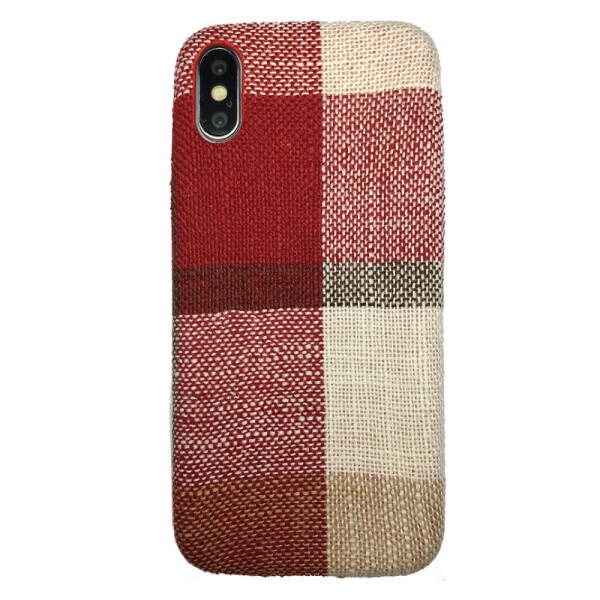 

Накладка силикон Fabric Square для Apple iPhone XS Max (red)