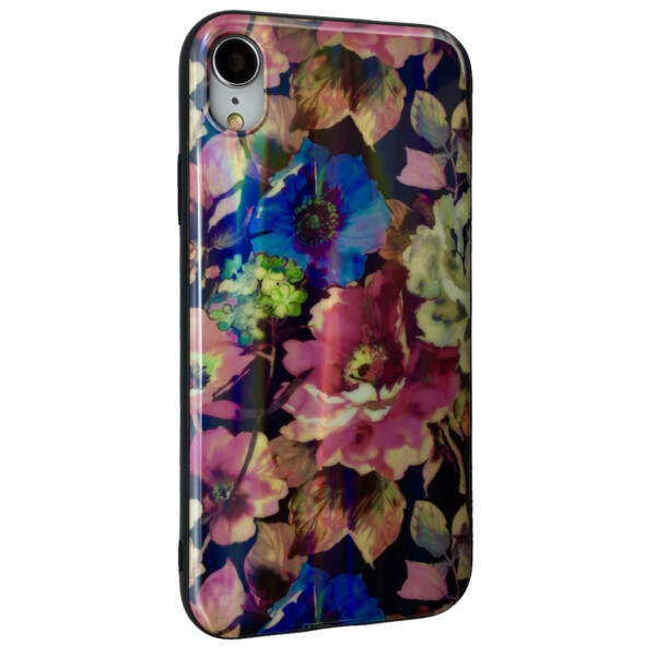 

Накладка силикон Hologram Flowers для Apple iPhone XR (01)