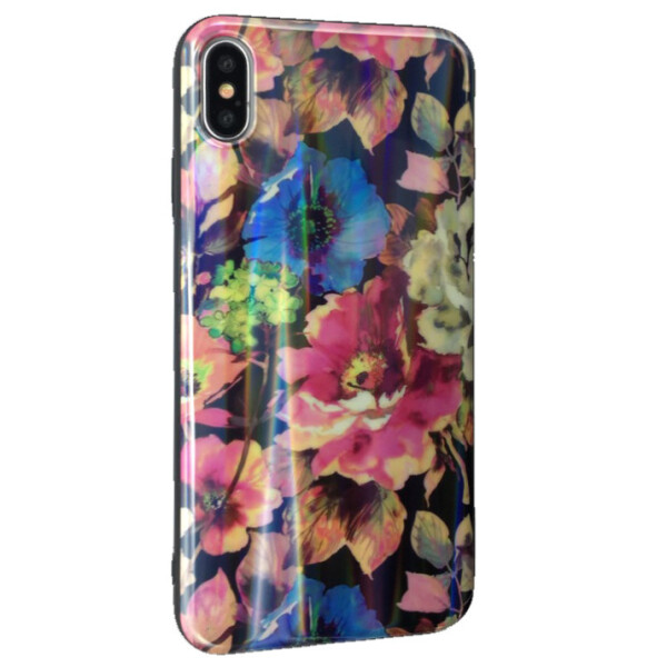 

Накладка силикон Hologram Flowers для Apple iPhone XS Max (01)