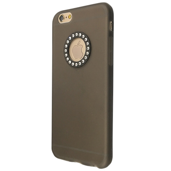 

Накладка силикон matt c камнями для Apple iPhone 6 / 6S (dark)