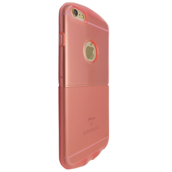

Накладка силикон Круглый с окошком под лого для Apple iPhone 6 / 6S (pink)