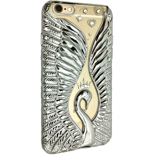 

Накладка силикон Лебедь 3D для Apple iPhone 6 / 6S (silver)
