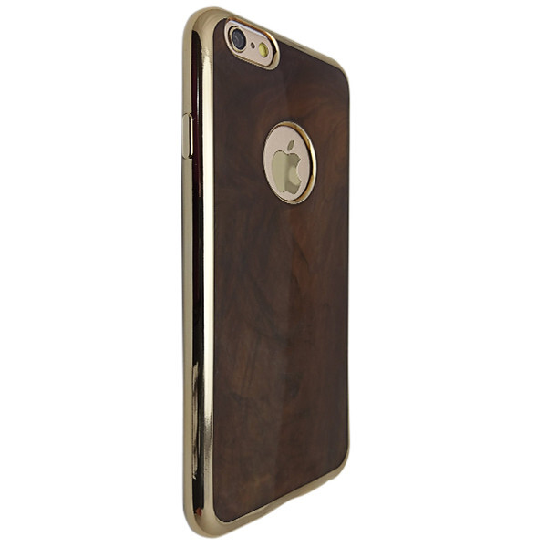 

Накладка силикон Мрамор с хром бортом для Apple iPhone 6 / 6S (brown)