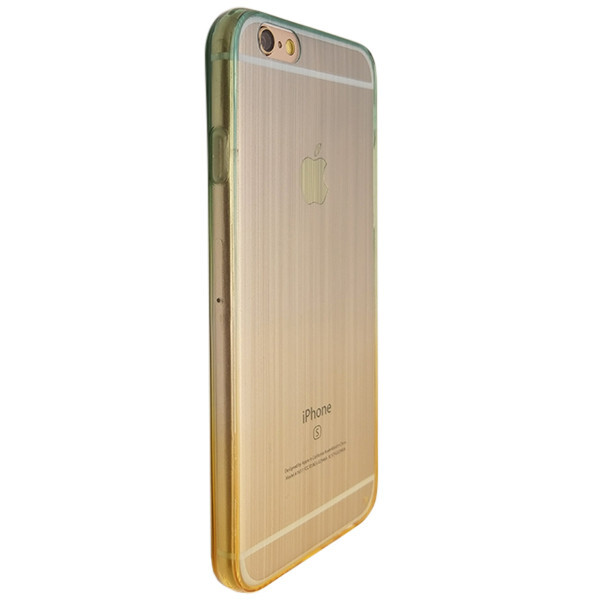 

Накладка силикон радуга градиент для Apple iPhone 6 / 6S (yellow/green)