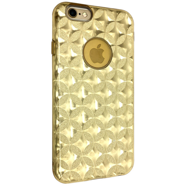 

Накладка силикон райский дождик пластик вставка Stars для Apple iPhone 6 / 6S (gold)