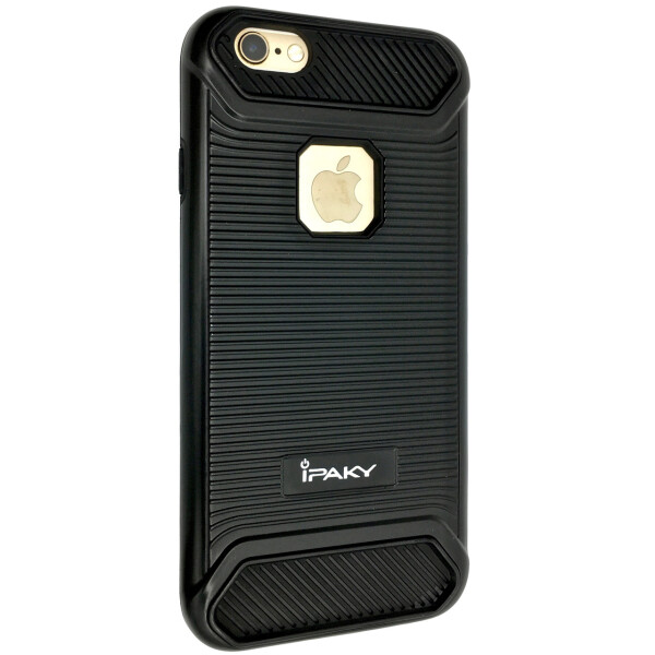 

Накладка силикон с пластик бортом iPaky Ribbed для Apple iPhone 6 / 6S (black)