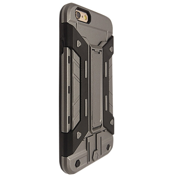 

Накладка силикон с пластиком Transformer Card Slot для Apple iPhone 6 / 6S (grey)