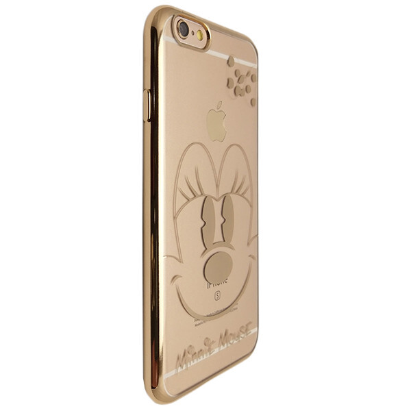 

Накладка силикон с хром бортом Minnie Mouse для Apple iPhone 6 / 6S (gold)
