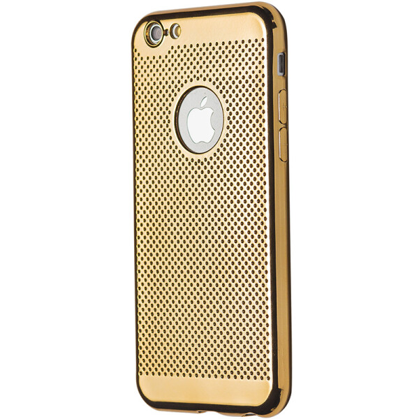 

Накладка силикон хром Перфорация для Apple iPhone 6 / 6S (gold)