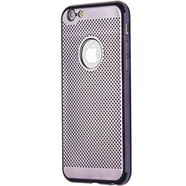 

Накладка силикон хром Перфорация для Apple iPhone 6 / 6S (grey)