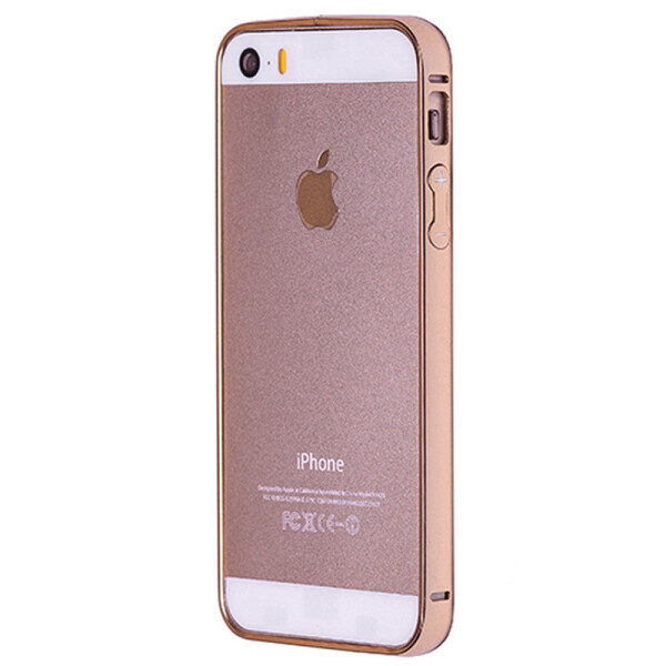

Чехол-бампер DK-Case металл хром hook up для Apple iPhone 5 / 5S (gold)