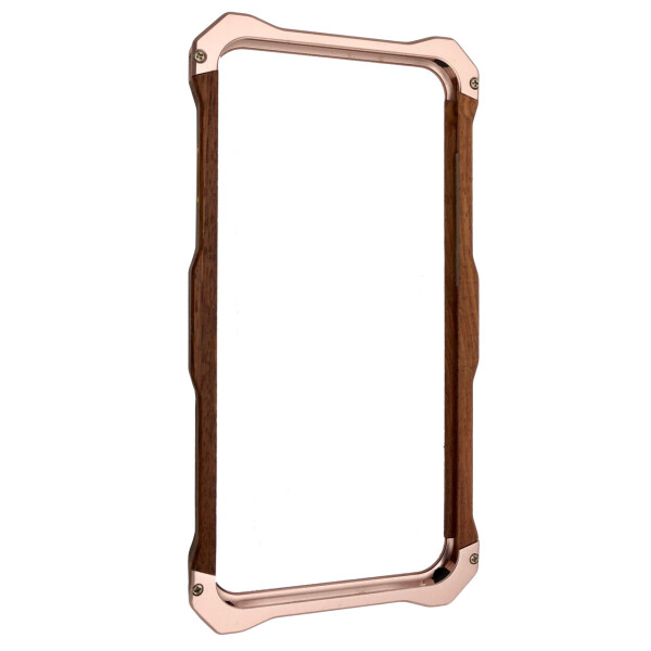 

Чехол-бампер дерево с металлом R-Just для Apple iPhone 6 / 6S (rose gold)