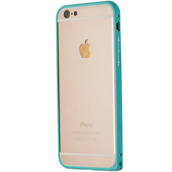 

Чехол-бампер металл глянец Macaron для Apple iPhone 6 / 6S (light blue)