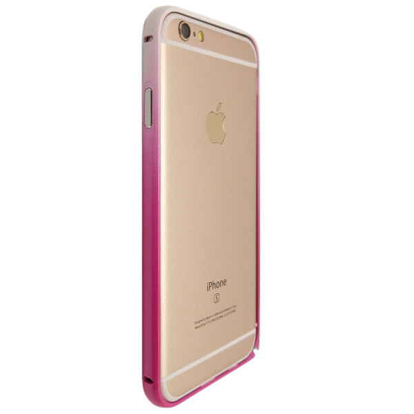 

Чехол-бампер металл лак градиент для Apple iPhone 6 / 6s (pink/white)